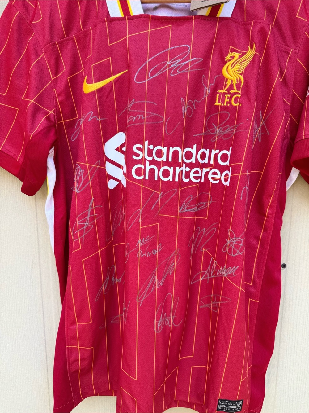 New Nike Liverpool FC Squad Signed 2024-25 Home Jersey Size M CV7891-428 Dri-FIT